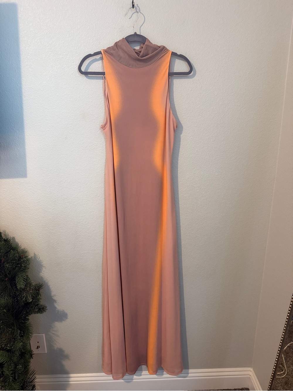 AFRM Sleeveless Mock Neck Maxi Dress - Dusty Rose